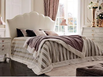 SOGNO - Fabric double bed with upholstered headboard by Guerra Vanni - view 2